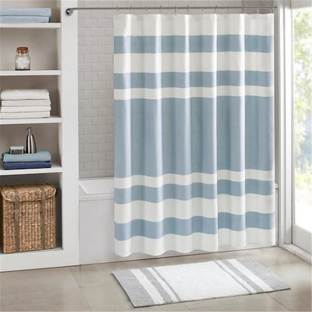 Madison Park 100 Percent Polyester Shower Curtain, Blue - 72 x 72 in. MP70-4159